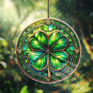 Shamrock Suncatcher, Shamrock ACRYLIC Window Hangings, Shamrock Hangings, Irish Decor, St. Patrick&#39;s Day Decoration, Shamrock Gift