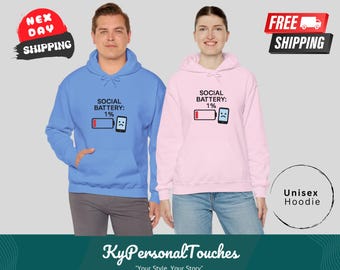Funny Introvert Social Battery Tee: Low Energy Graphic Apparel