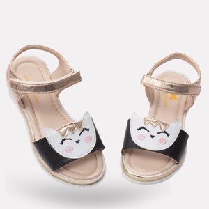 Sandales réglables Shine Cat Relax pour filles avec semelle
