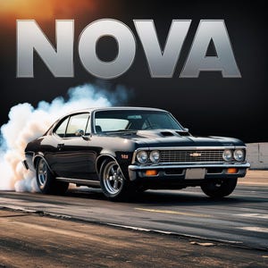 Chev NOVA T-Shirt Design Bundle PNG 4 files Custom Apparel and DIY Projects Digital Nova Chev Poster designs