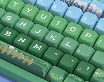 138 Pcs Heidi Keycap Set, MDA Profile, Artisan Keycaps For Cherry MX Gateron Kailh Razer Switch, Alps Keycaps, Cute Kawaii Keycap Set