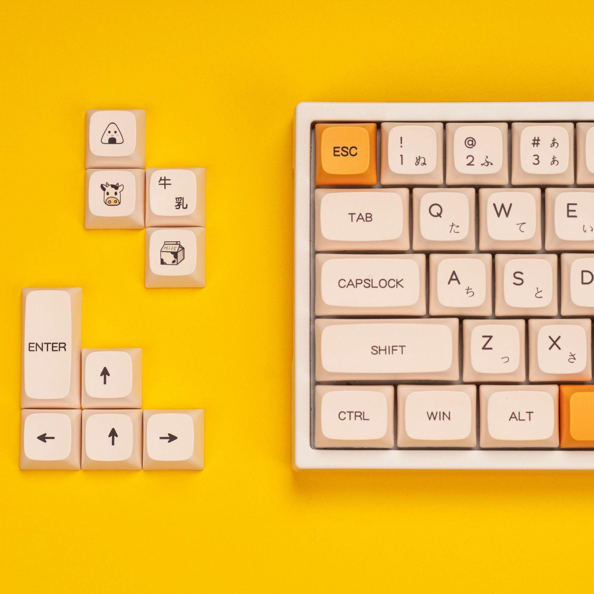 Honey Keycap Set, XDA Profile, Artisan Keycaps, Yellow Bee Cute Keycaps Set, Kawaii Gift For Girlfriend, Desk Decor Accessories, On Sale
