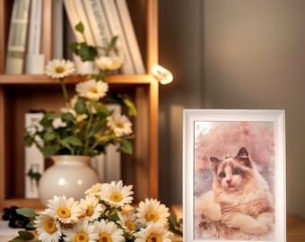 Personalized Sand Art Picture: Custom Pet Portrait Keepsake