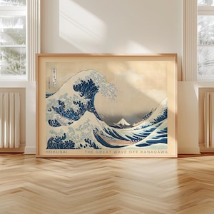 Hokusai wave, The Great Wave off Kanagawa, Hokusai Print, The Great Wave Poster,  Ukiyo-e, Japandi Wall Art, Original Art, Hokusai Poster