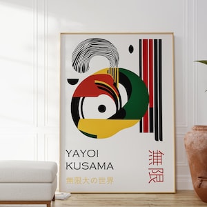 Yayoi Kusama Print, Kusama Poster, Japanese Wall Art, Kusama Exhibition, Yayoi Kusama Poster, Kusama Print, Modern Home Decor, Modern Art