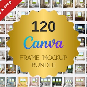 Canva Frame Mockup, Canva Frame template, Canva Frame Mockup Bundle, Frame mockup, frame template, editable templates