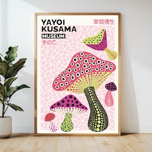 Yayoi Kusama Infinity Pilz, Yayoi Kusama Poster, Yayoi Kusama Druck, druckbare Wandkunst, japanische Wandkunst, Kunstdruck