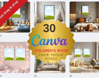 Canva Frame Mockup, Canva Frame template, Canva Frame Mockup Bundle, Frame mockup, frame template, editable templates