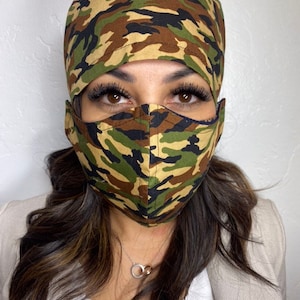 Scrub Cap/Camouflage Cap and Mask set