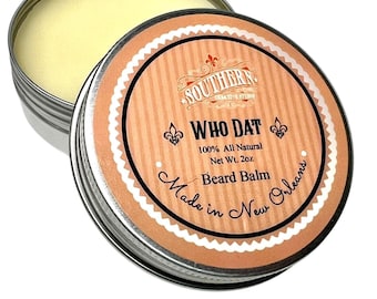 Who Dat Beard Balm: Citrus, Bergamot, Amber Wood - Handmade in New Orleans