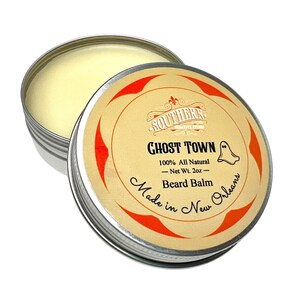 Ghost Town Beard Balm | Handmade in New Orleans | Unscented and Non-Greasy | Lightweight Beard Conditioner for Softness and Hydration