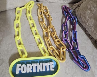 Decorative 3d printed chain. 1 piece, solid. 16 links.