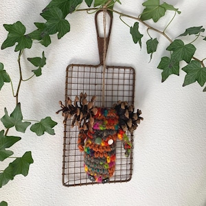 Woodland Art Moose Head with Pinecone Horns Button Eyes and Nostrils