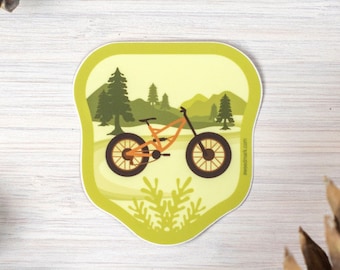 Mountain Bike Sticker, MTB Vinyl Sticker, Outdoor Adventure, Waterproof Helmet Sticker, Trail Riding, Cycling Sticker [MBB1]