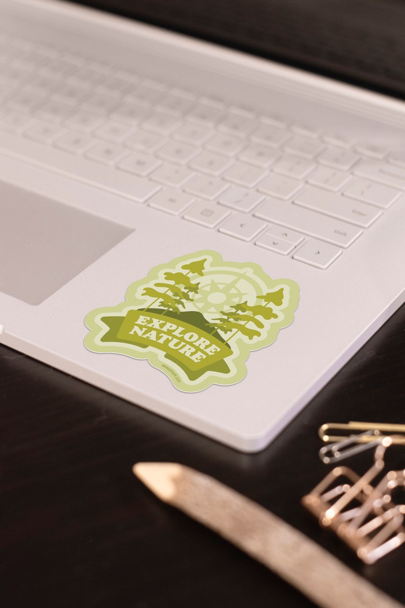 Explorer Sticker, Hiking Adventure PNW Sticker, Nature Lover Sticker, Forest Lover Environment Sticker, Tree Vinyl Sticker [ENF1] image 5