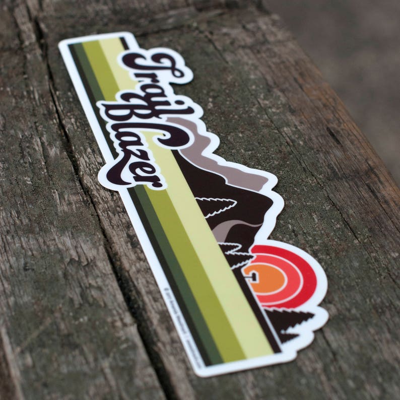 Trail Hiking Bumper Sticker Adventure Hiker Gift Outdoor Car Etsy