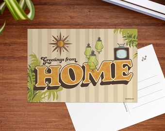 Moving Postcards, Work from Home Funny Postcards, Long Distance Travel Postcard, Greetings from Home Quarantine Gift, Snail Mail [PC1]