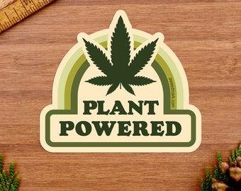 Weed Sticker, Pot Leaf Vinyl Sticker, Stoner Gift Bong Sticker, Cannabis Lover Marijuana Sticker, Waterbottle Sticker PP1