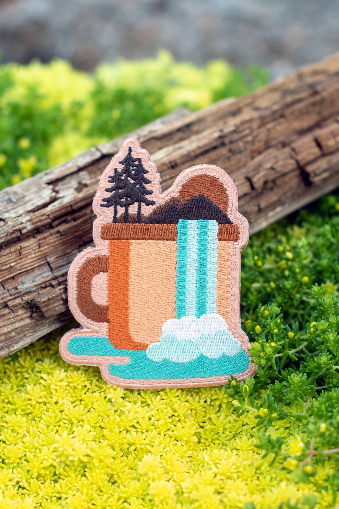 Nature Patch, Outdoor Iron on Embroidered Patches, Adventure Lover Hook