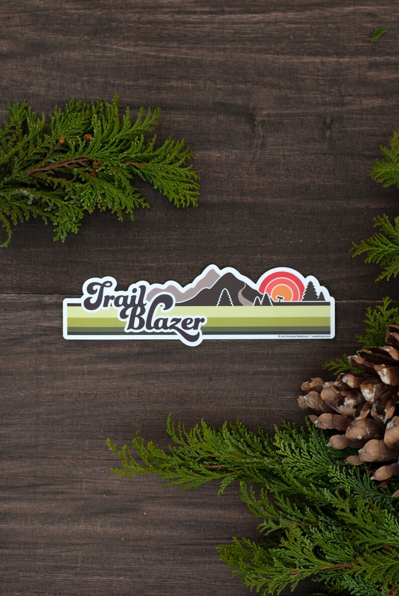 Trail Hiking Bumper Sticker Adventure Hiker Gift Outdoor Car Etsy