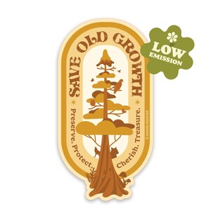 Old Tree Sticker, Arborist Gift, Save Trees Vinyl Sticker, Tree Hugger Laptop Sticker, Pacific Northwest Water Bottle Sticker [SOG2]