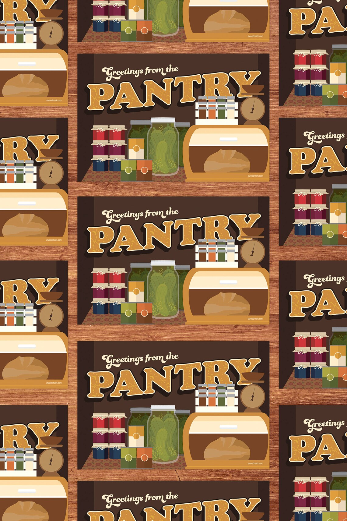 Food Pantry Postcard Foodie Gift Homebody Postcards Etsy