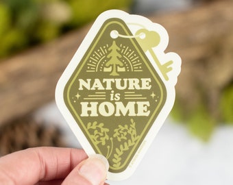 Nature Sticker, Retro Vinyl Sticker, Outdoor Lover Gift, Motel Key Tag, Water Bottle Sticker, Wholesale Stickers, Adventure Stickers [NH1]