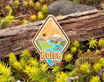 Boise Idaho Vinyl Sticker, Travel Lover Souvenir Sticker, Small Gift, Adventure Stickers Gifts under 5, Waterbottle Sticker