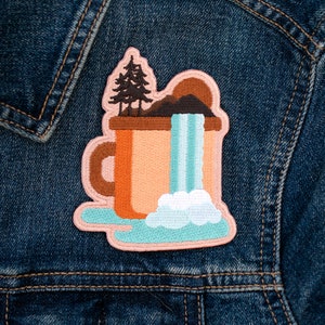 Écusson nature, écussons d'extérieur brodés au fer à repasser, écusson Adventure Lover auto-agrippant, écusson moral EDC, forêt de montagne [AMPA1]