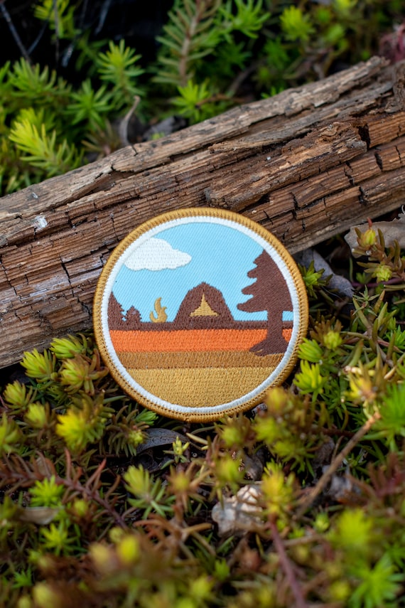 Camping Patch, Hook and Loop Nature Patches, EDC Tactical Backpack Patches,  Outdoor Lover Embroidered Patch CAPT2 