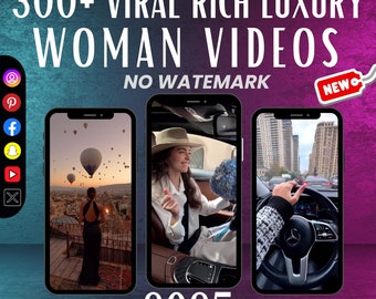 Más de 300 vídeos de mujeres de lujo / Clips elegantes y de alta gama para TikTok, Instagram, YouTube