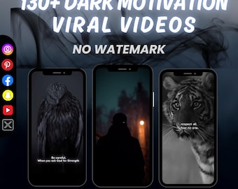 Más de 130 vídeos de motivación oscura / Clips cinematográficos potentes e intensos para redes sociales