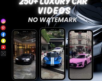 Más de 250 vídeos de coches de lujo, supercoches exóticos y vehículos de alta gama para redes sociales
