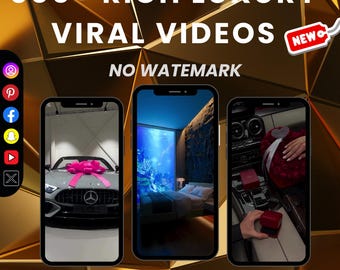 Más de 600 vídeos virales de lujo y contenido de alta calidad para TikTok, Instagram y YouTube