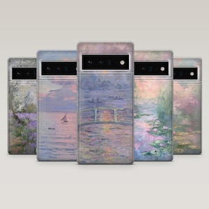 Claude Monet Handyhülle Vintage Artwork Gemälde Cover für Google Google Pixel 9, 9Pro, 8A, 7Pro, 6A, Samsung S25, S24,S23,A16,A55,iPhone 16