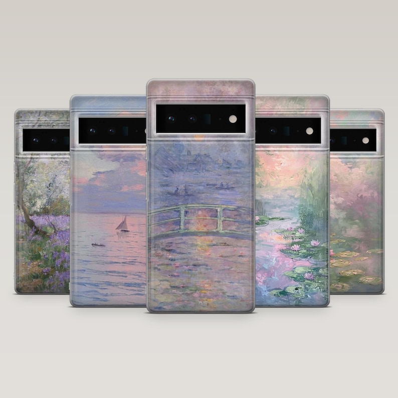 Claude Monet Handyhülle Vintage Artwork Gemälde Cover für Google Pixel 10, 10Pro, 9, 9Pro, 8A, 7A, Samsung S25, S24, S23, A16, iPhone 17,16 Bild 1