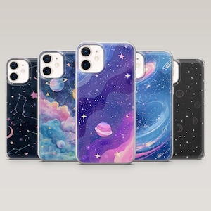 Space Phone Case Galaxy Planet Solar System Cover for iPhone 16 Pro, 15, 14, 13, 12, Samsung S25+, S23Fe, S24Ultra, S22,A16,A55,Pixel 9Pro