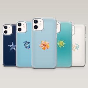 Custodia per telefono minimalista Hibiscus Summer Aesthetic Cover per iPhone 16 Pro, 15, 14, 13, 12, Samsung S25, S24, S23Fe, S22, A16, A55, Pixel 9, 8A