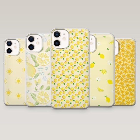 Summer Phone Case Trendy Yellow Aesthetic Cover for iPhone 17Pro, 16, 15, 14, 13, 12, Samsung S25, S24, S23, S22, A16, A26, A56, Pixel 10, 9