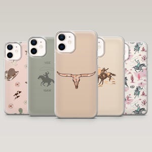Country Handyhülle Western Cowboy Cover für iPhone 16 Pro, 15, 14, 13, 12, Samsung S25Ultra, S24, S23Fe, S22, A16, A55, A25 Pixel 9Pro, 8A