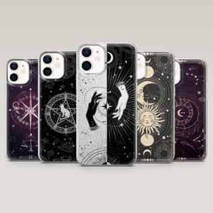Witchy Phone Case Horror Gothic Tarot Cover for iPhone 16 Pro, 15, 14, 13, 12, Samsung S25+, S23Fe, S24Ultra, S22,A16,A55,Pixel 9Pro