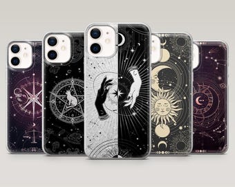 Witchy Phone Case Horror Gothic Tarot Cover for iPhone 16 Pro, 15, 14, 13, 12, Samsung S25+, S23Fe, S24Ultra, S22,A16,A55,Pixel 9Pro