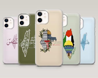 Gratis Palestina-telefonskal Gratis Gaza Palestina-fodral för iPhone 17Pro, 16, 15, 14, 13, 12, Samsung S25, S24, S23Fe, S22, A16, A26, Pixel 10,9