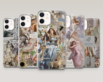 Athena Phone Case Greek Art Aphrodite Cover for iPhone 16 Pro, 15, 14, 13, 12, Samsung S25+, S23Fe, S24Ultra, S22,A16,A55,Pixel 9Pro