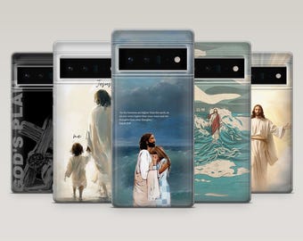Jesus Phone Case Catholic Christian Cover for Google Google Pixel 9, 9Pro, 8A, 7Pro, 6A,Samsung S25, S24, S23, A16, A55, iPhone 16 Pro
