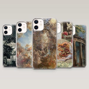 Greek Mythology Phone Case Greek Art Renaissance Cover for iPhone 16 Pro, 15, 14, 13, 12, Samsung S24Ultra, S24FE, S22, A16, Pixel 9Pro, 8A