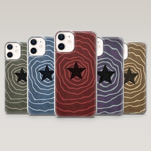 Grunge Star Phone Case Gothic Y2K Star Cover for iPhone 16 Pro, 15, 14, 13, 12, Samsung S25, S24, S23, S22, A16, A55, A25, Pixel 9Pro, 8A