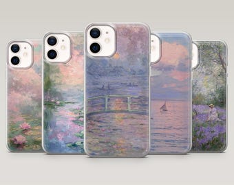 Claude Monet Phone Case Painting Famous Art Cover for iPhone 17, 16, 15, 14, 13, 12, Samsung S25, S24, S23, S22, A16, A26, A56, Pixel 10, 9A