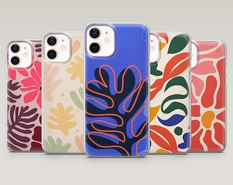 Henri Matisse mobilskal abstrakt botanisk konst för iPhone 16 Pro, 15, 14, 13, 12, Samsung S25, S23Fe, S24Ultra, S22, A16, A55, Pixel 9