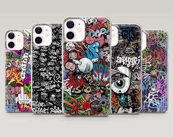 Graffiti Phone Case Graphic Novel Artist Cover for iPhone 17Pro, 16, 15, 14, 13, 12, Samsung S25, S24, S23, S22, A16, A26, A56, Pixel 10, 9